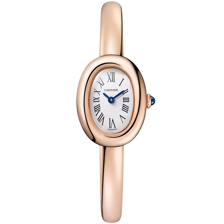 Cartier, Baignoire, WGBA0051, White Dial, Mini Model, Size 17, Rose Gold, 25mm