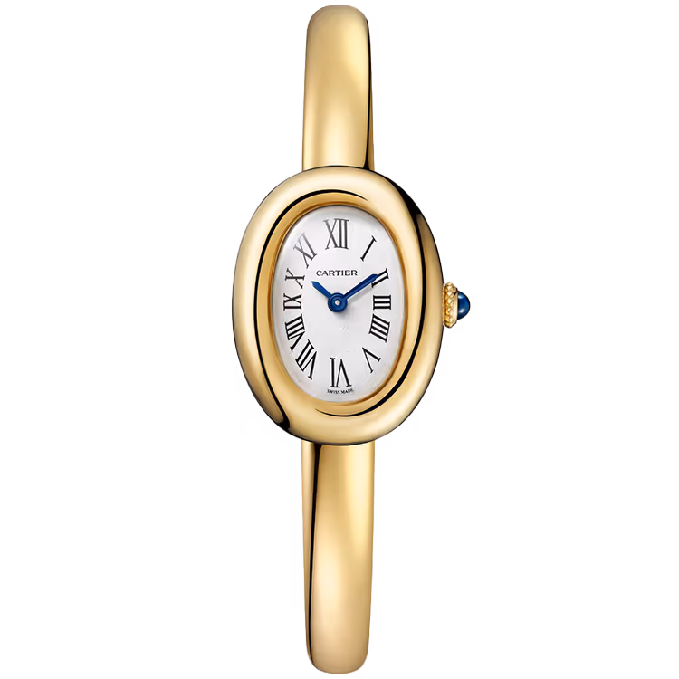 Cartier, Baignoire, WGBA0050, White  Dial, Mini Model, Size 17, Yellow Gold, 25mm