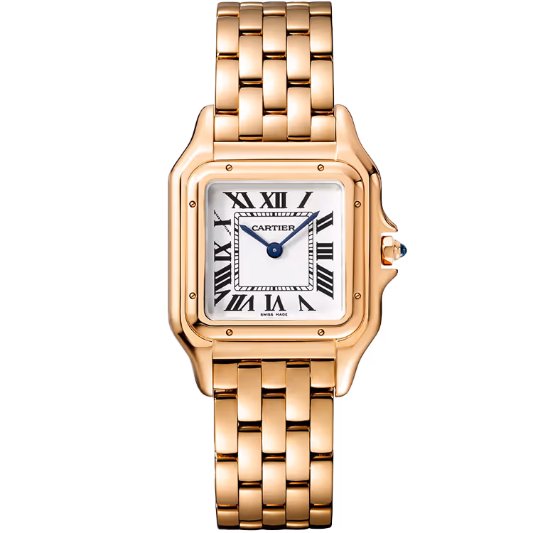 Cartier, Panthere, WGPN0050, White Dial, Medium Model, Rose Gold, 29mm