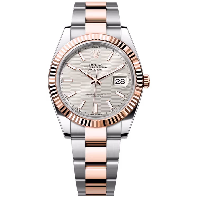 Rolex, Datejust, 126331, Sundust Motif Dial, Steel & Rose Gold, Oyster Bracelet, 41mm