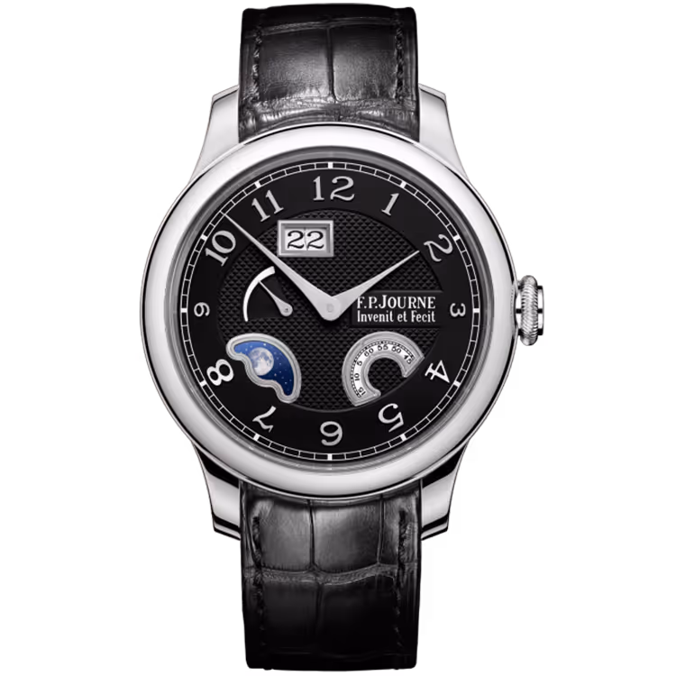 F.P. Journe, Black Label, Divine, Black Dial, Moon Phase, Platinum, Leather Strap, 42mm