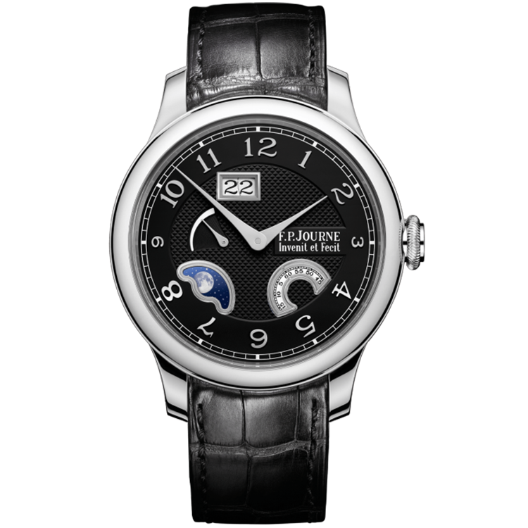 F.P. Journe, Black Label, Divine, Black Dial, Moon Phase, Platinum, Leather Strap, 40mm