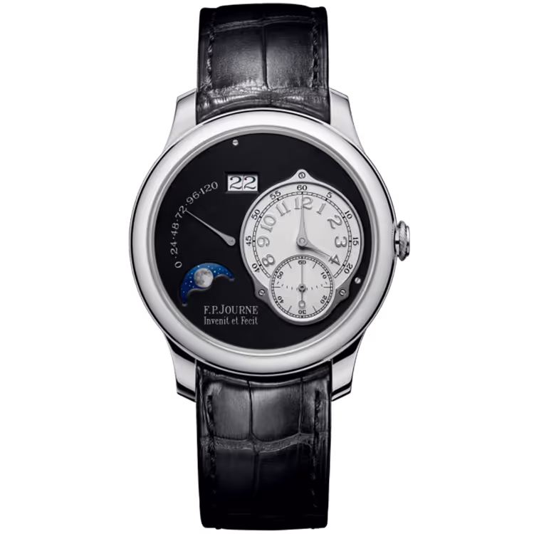 F.P. Journe, Black Label, Lune, Black Dial, Platinum, Leather Strap, 40mm