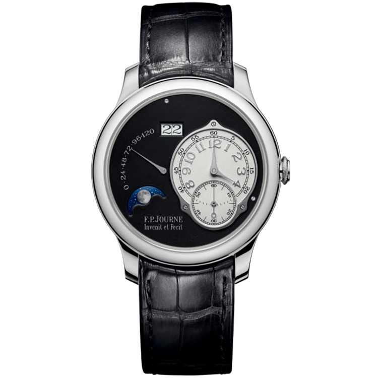 F.P. Journe, Black Label, Lune, Black Dial, Platinum, Leather Strap, 40mm