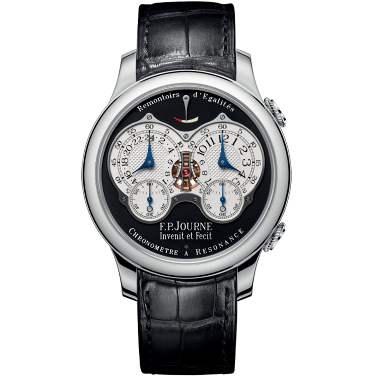 F.P. Journe, Black Label, Chronometre Resonance, Black Dial, Platinum, Leather Strap, 40mm