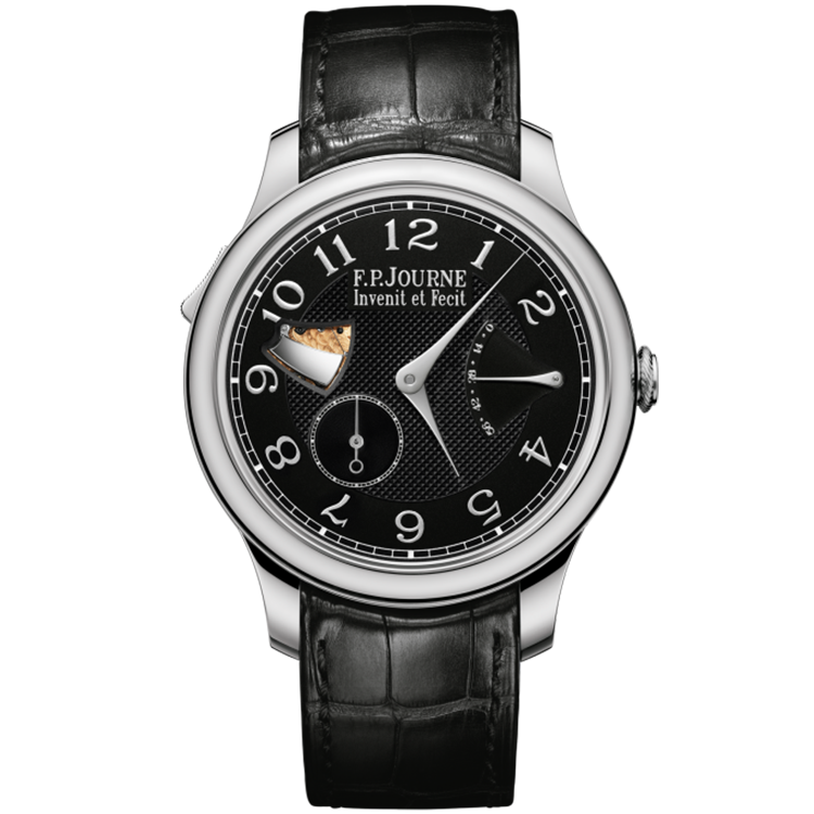 F.P. Journe, Black Label, Repetition Souveraine, Black Dial, Stainless Steel, Leather Strap, 40mm