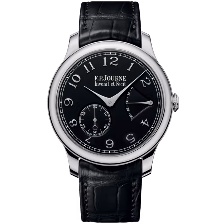 F.P. Journe, Black Label, Chronometre Souverain, Black Dial, Platinum, Leather Strap, 40mm