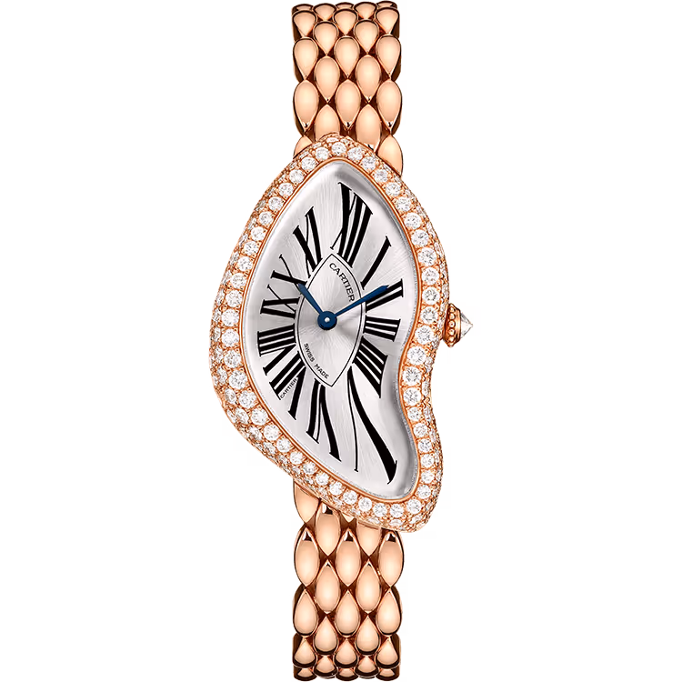 Cartier, Crash, WL420047, Silver Dial, Rose Gold, Diamond Bezel, 38mm - Limited 267