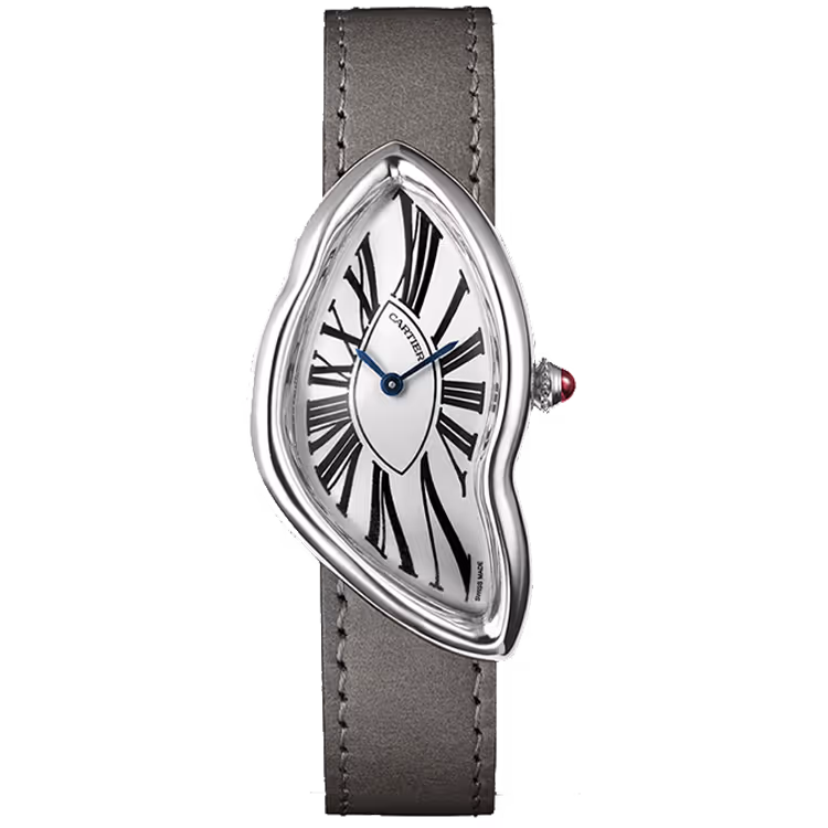 Cartier, Crash, WGCH0050, Silver Dial, London New Bond Street Exclusive, Platinum, Leather Bracelet, 38mm
