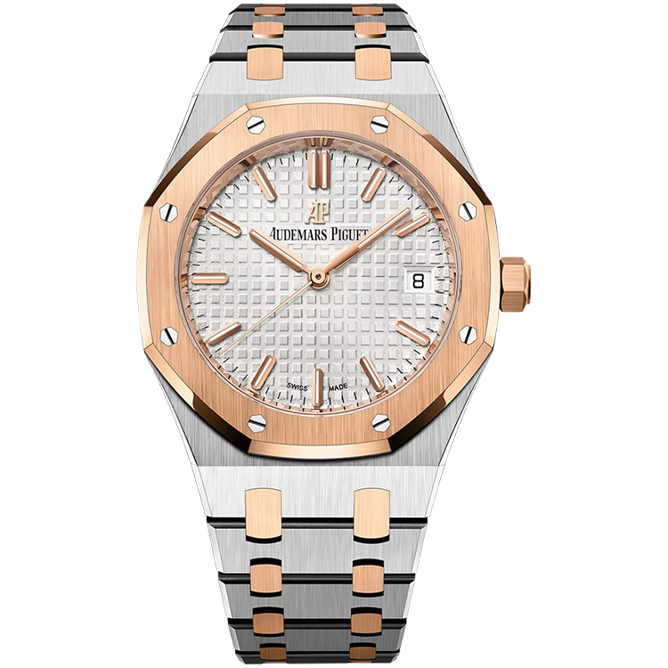 Audemars Piguet, Royal Oak, 77350SR, Silver Dial, Steel & Rose Gold, 34mm