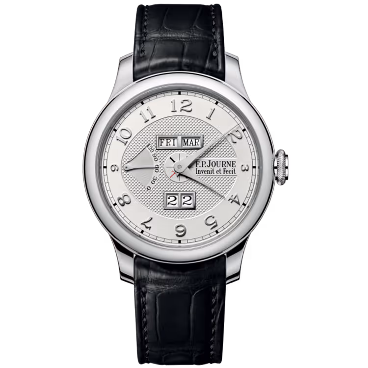 F.P. Journe, Classique, Quantieme Perpetuel, Silver Dial, Perpetual Calendar, Platinum, Leather Strap, 42mm