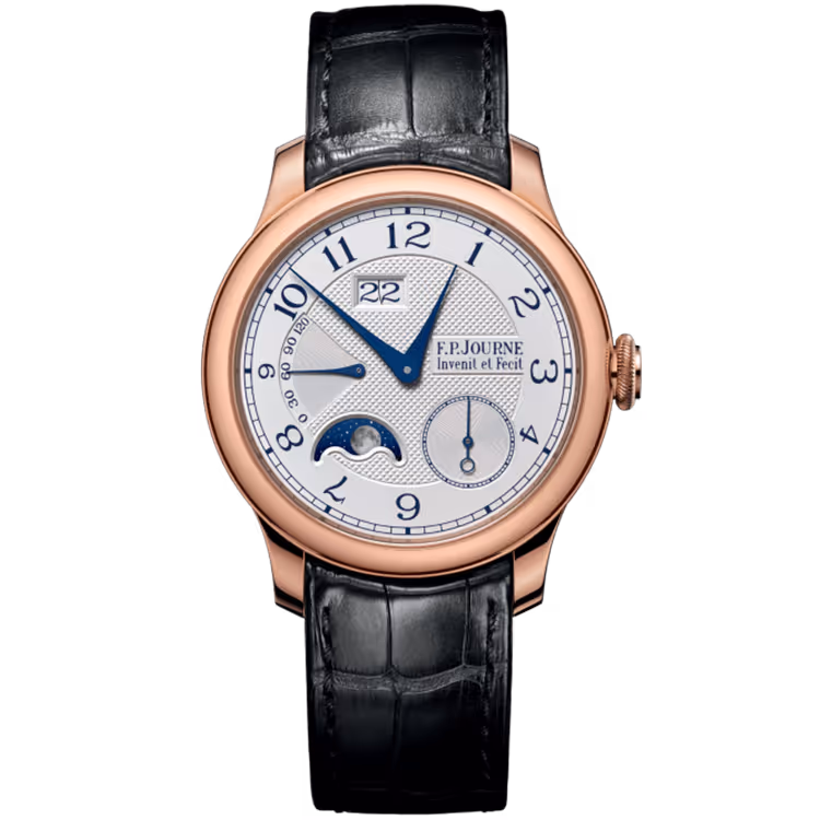 F.P. Journe, Classique, Automatique Lune, Silver Dial, Rose Gold, Leather Strap, 42mm