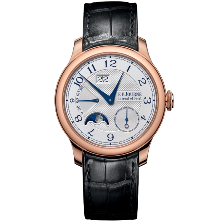 F.P. Journe, Classique, Automatique Lune, Silver Dial, Rose Gold, Leather Strap, 42mm