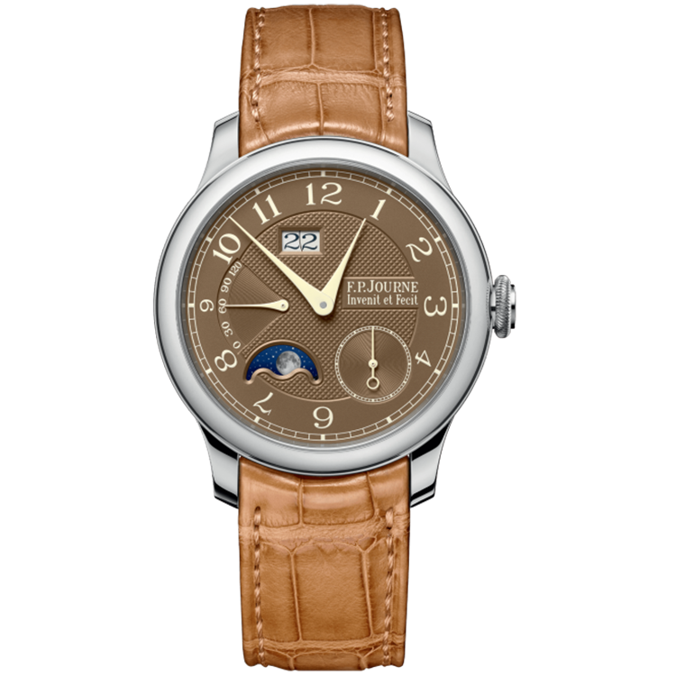 F.P. Journe, Classique, Automatique Lune Havana, Chocolate Dial, Platinum, Leather Strap, 42mm