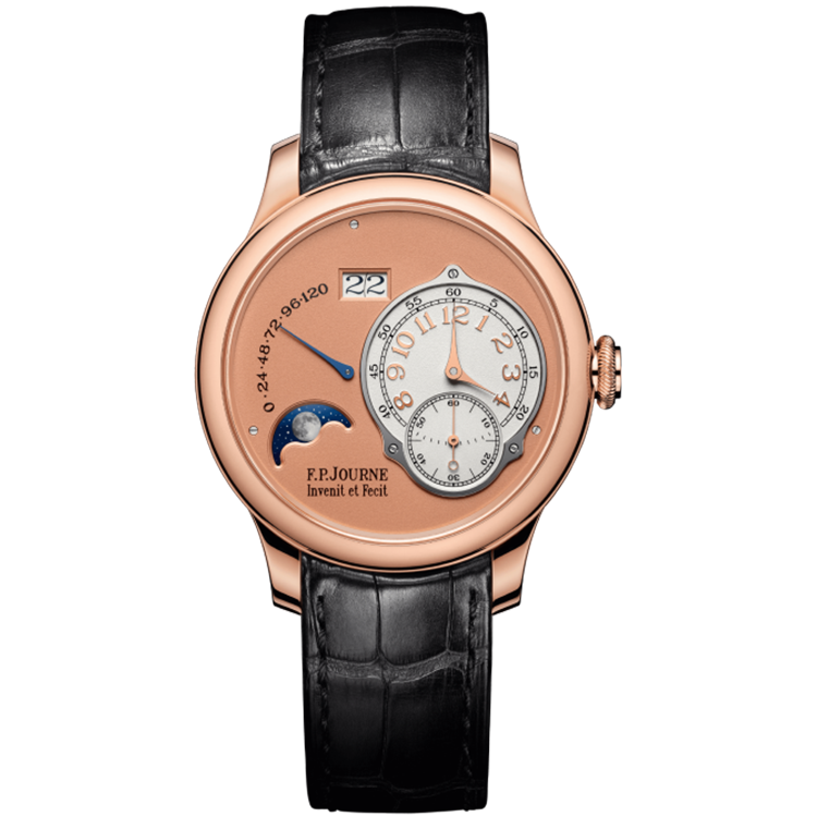 F.P. Journe, Classique, Lune, Salmon Dial, Rose Gold, Leather Strap, 40mm