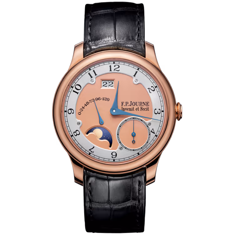 F.P. Journe, Octa Divine, Salmon Dial, Moon Phase, Rose Gold, Leather Strap, 36mm