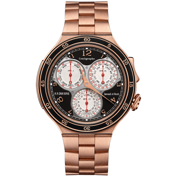 F.P. Journe, Linesport, Centigraphe, Black Dial, Frosted Rose Gold, 44mm