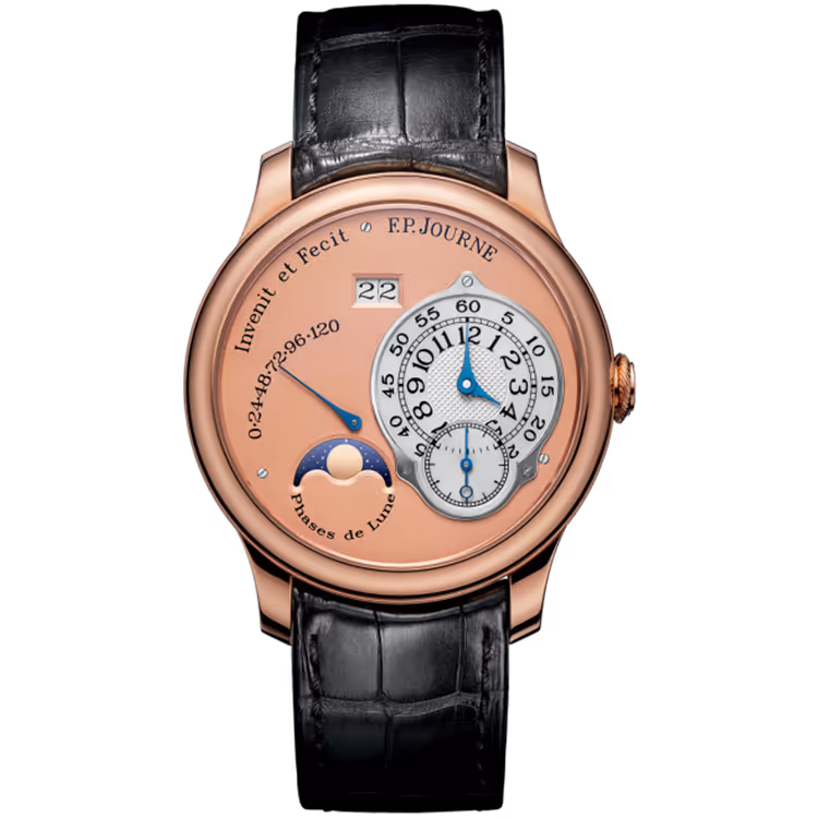F.P. Journe, Octa Lune, Salmon Dial, Moon Phase, Rose Gold, Leather Strap, 38mm