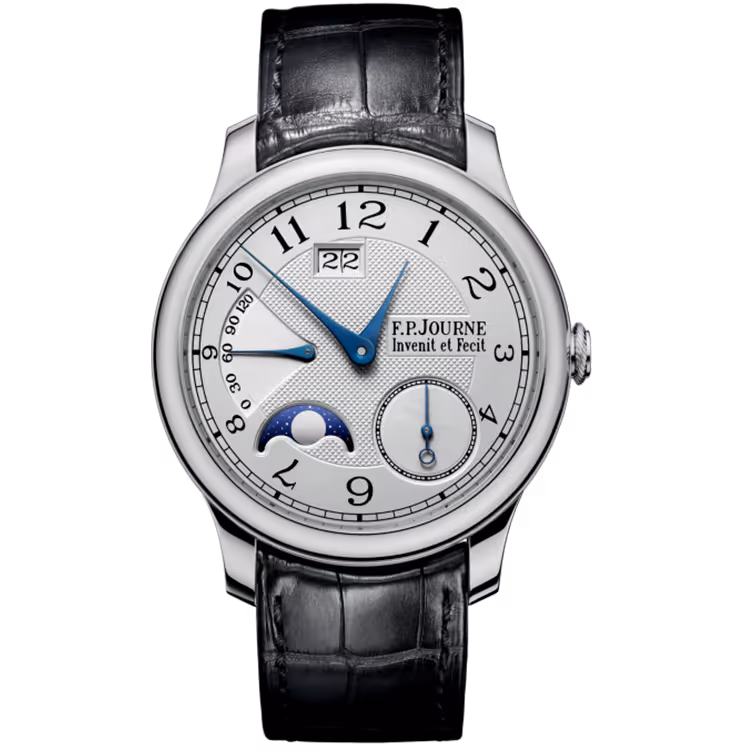 F.P. Journe, Octa Lune, Silver Dial, Moon Phase, Platinum, Leather Strap, 40mm