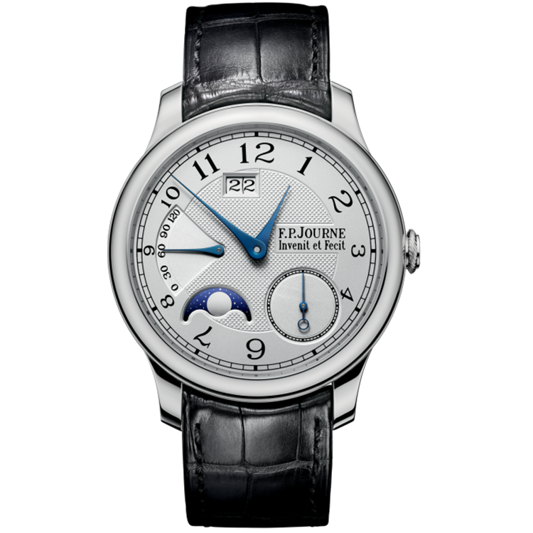 F.P. Journe, Octa Lune, Silver Dial, Moon Phase, Platinum, Leather Strap, 40mm