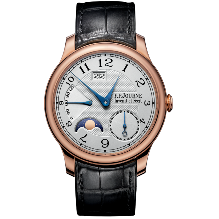 F.P. Journe, Octa Lune, Silver Dial, Moon Phase, Rose Gold, Leather Strap, 40mm