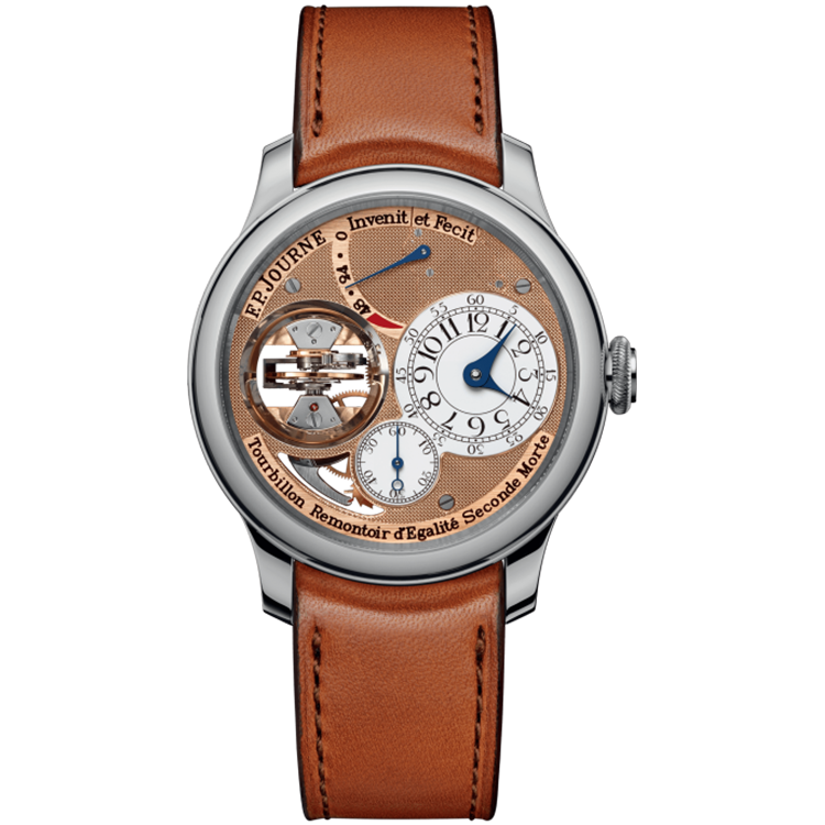 F.P. Journe, Classique, Tourbillon Souverain, Salmon Dial, Tourbillon, Platinum, Leather Strap, 42mm