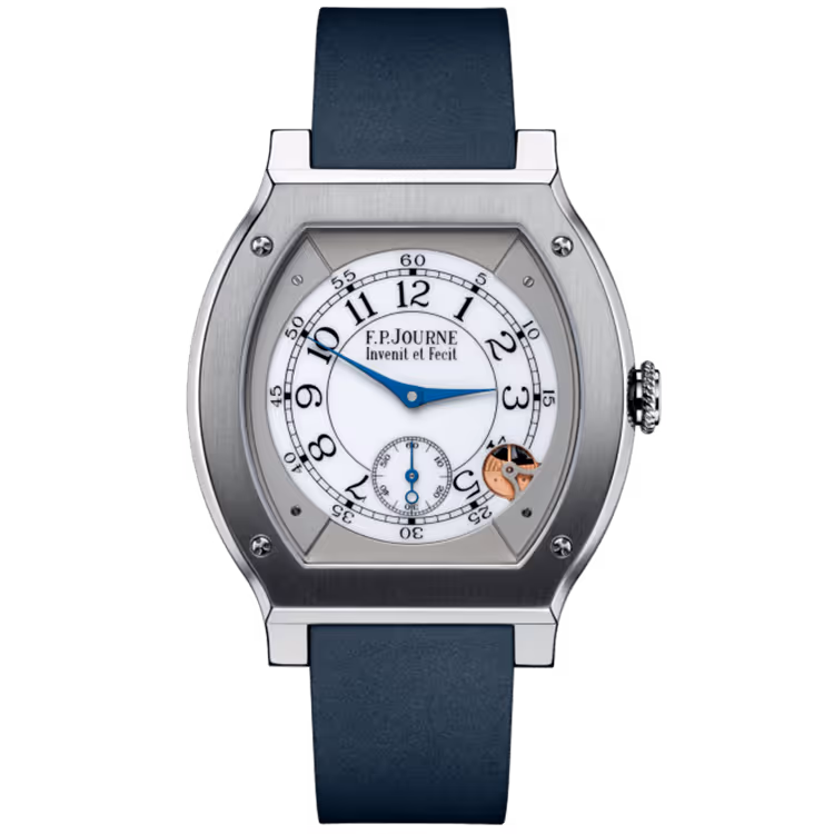 F.P. Journe, Elegante, White Dial, Titanium, Dark Blue Rubber Strap, 48mm