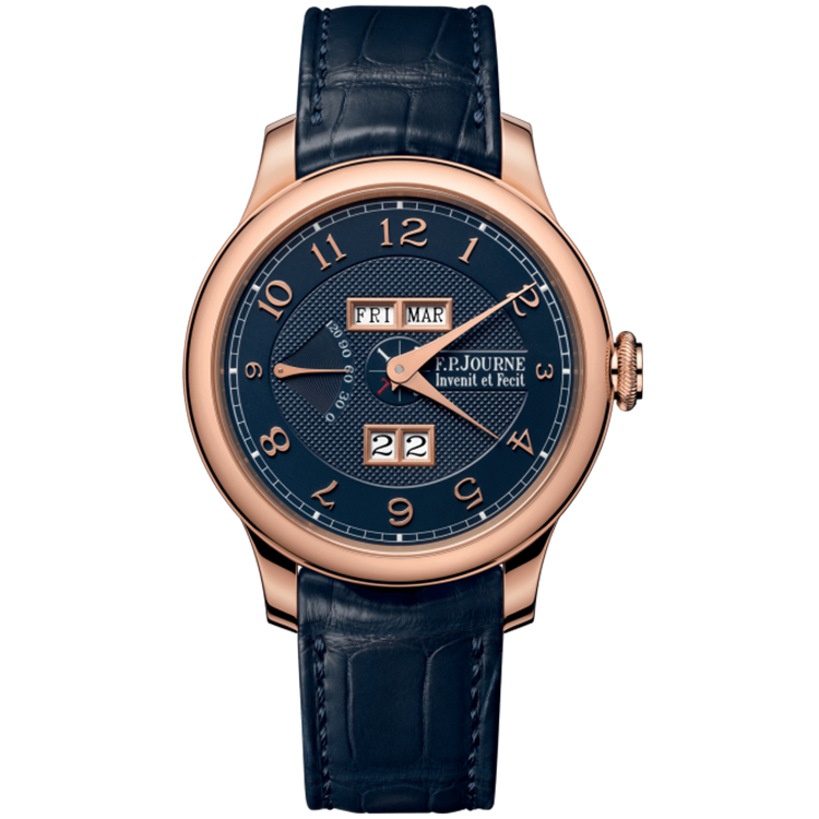 F.P. Journe, Boutique, Quantieme Perpetuel, Blue Dial, Perpetual Calendar, Rose Gold, Leather Strap, 42mm