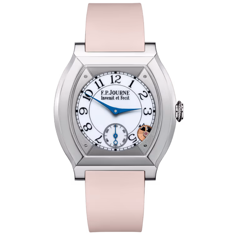 F.P. Journe, Elegante, White Dial, Titanium, Pink Rubber Strap, 40mm