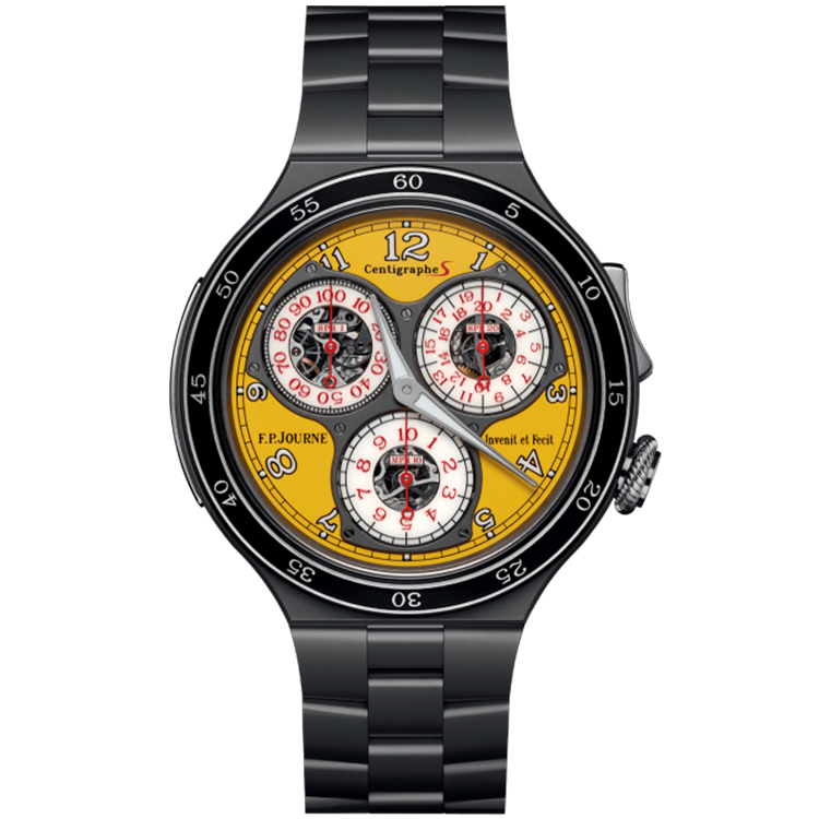 F.P. Journe, Linesport, Centigraphe, Yellow Dial, Titanium, 44mm