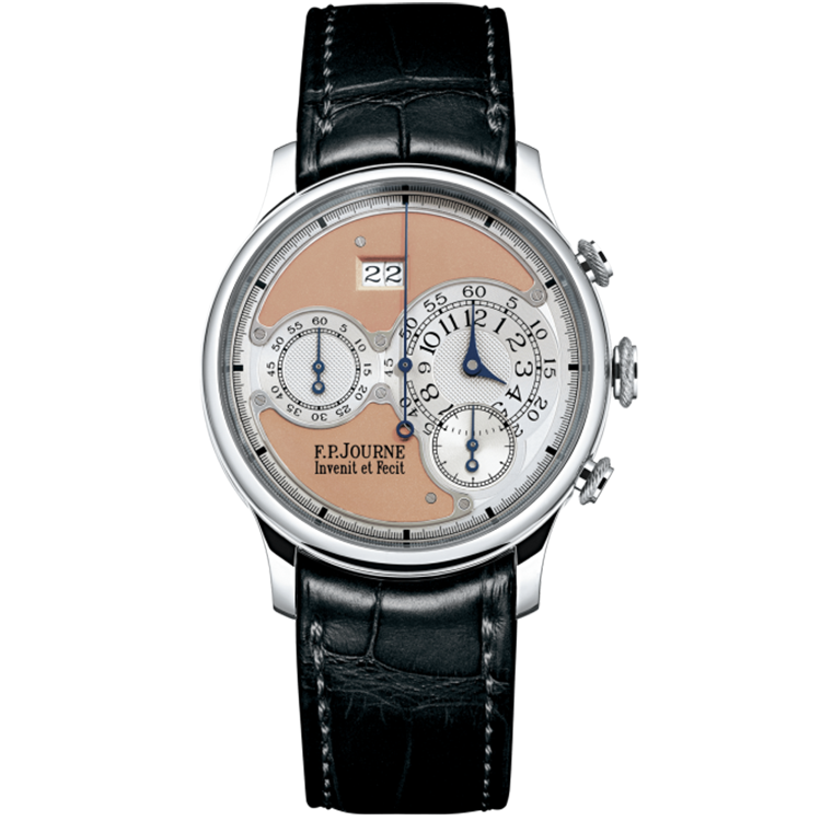 F.P. Journe, Octa Chronographe, Salmon Dial, Chronograph, Platinum, Leather Strap, 40mm