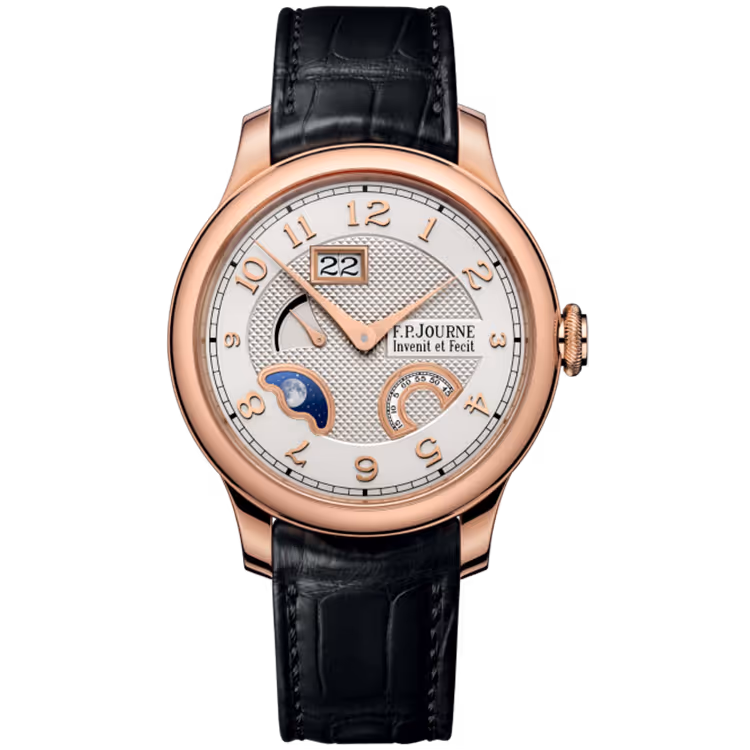 F.P. Journe, Classique, Divine, Silver Dial, Moon Phase, Rose Gold, Leather Strap, 42mm