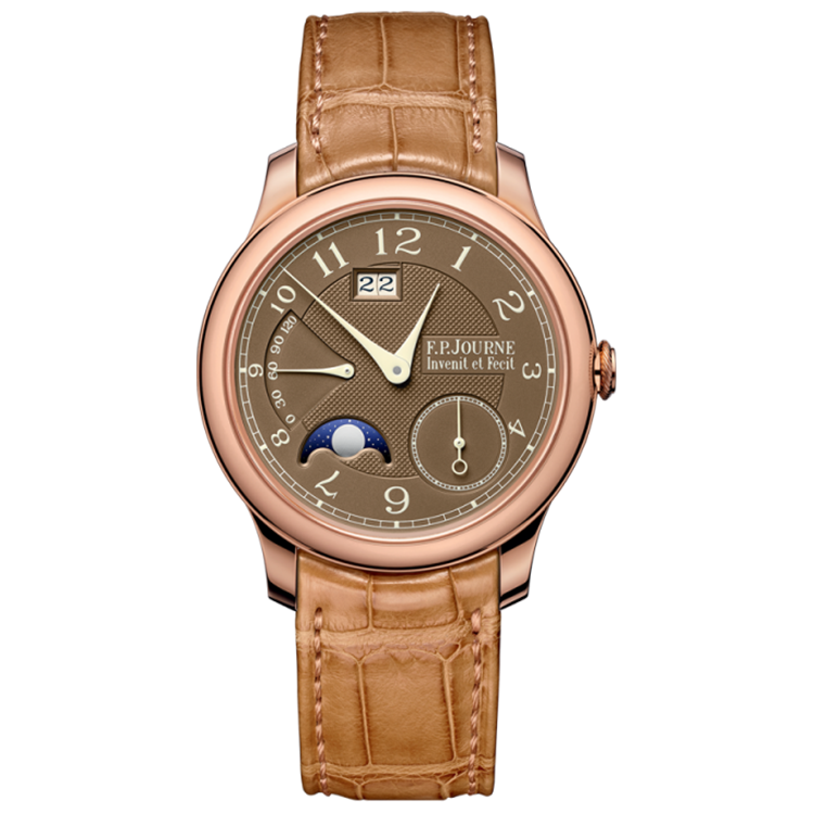 F.P. Journe, Octa Lune Havana, Chocolate Dial, Moon Phase, Rose Gold, Leather Strap, 40mm