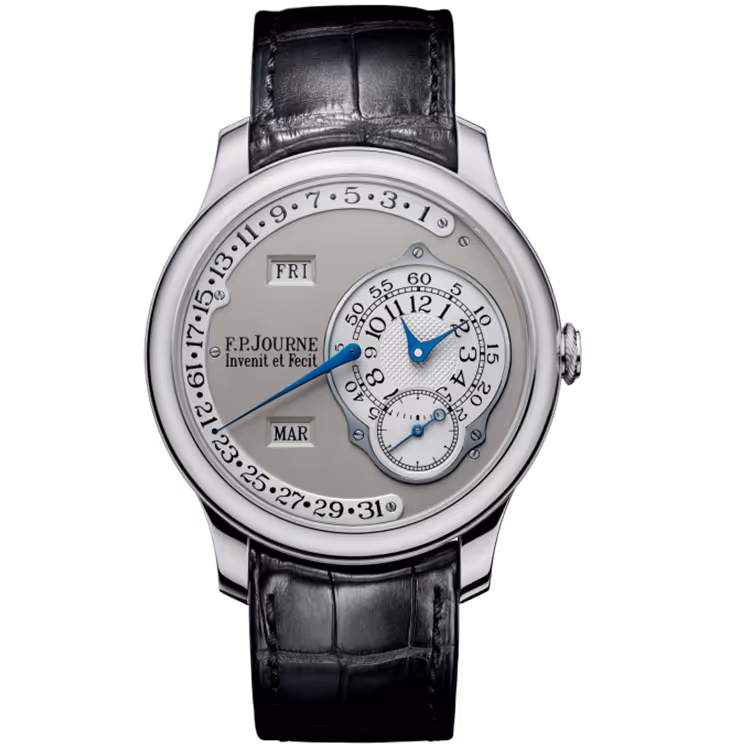 F.P. Journe, Octa Calendrier, Grey Dial, Platinum, Leather Strap, 38mm