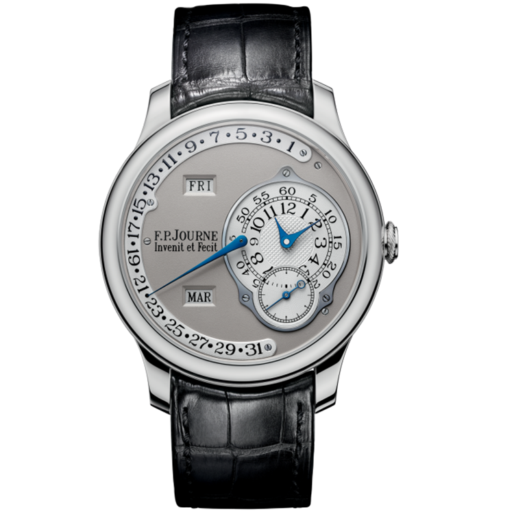 F.P. Journe, Octa Calendrier, Grey Dial, Platinum, Leather Strap, 38mm