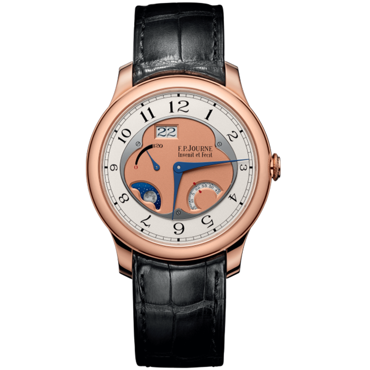 F.P. Journe, Octa Divine, Salmon Dial, Moon Phase, Rose Gold, Leather Strap, 42mm