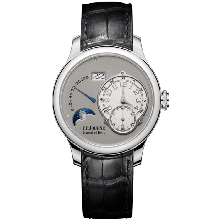 F.P. Journe, Classique, Lune, Grey Dial, Platinum, Leather Strap, 42mm