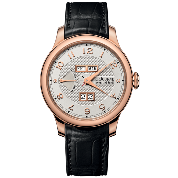 F.P. Journe, Classique, Quantieme Perpetuel, Silver Dial, Perpetual Calendar, Rose Gold, Leather Strap, 40mm
