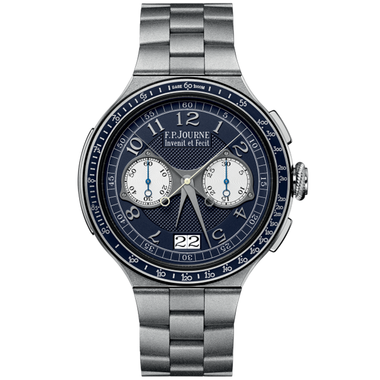 F.P. Journe, Linesport, Chronographe Rattrapante, Blue Dial, Frosted Platinum, 44mm