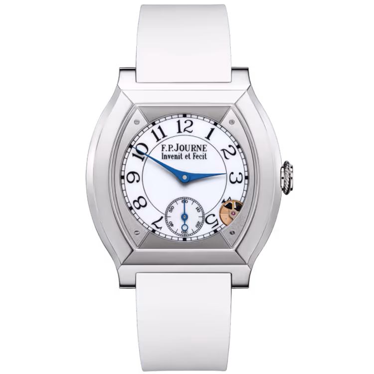 F.P. Journe, Elegante, White Dial, Titanium, White Rubber Strap, 40mm