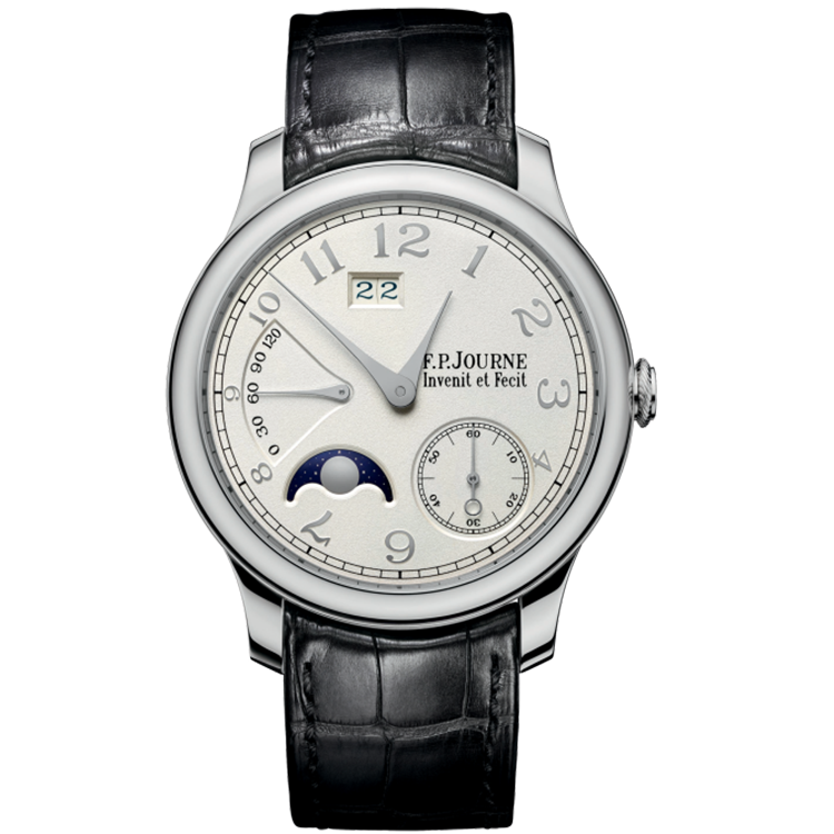 F.P. Journe, Octa Lune, White Dial, Moon Phase, Platinum, Leather Strap, 38mm