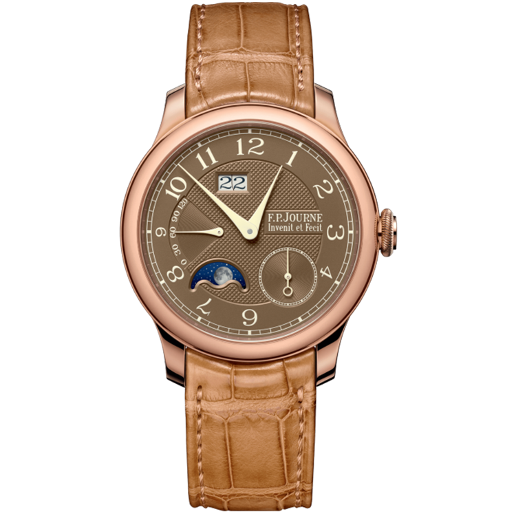 F.P. Journe, Classique, Automatique Lune Havana, Chocolate Dial, Rose Gold, Leather Strap, 42mm