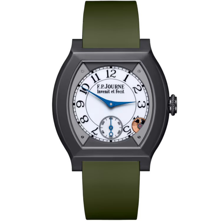 F.P. Journe, Elegante, White Dial, Titanium Titalyt, Green Rubber Strap, 40mm