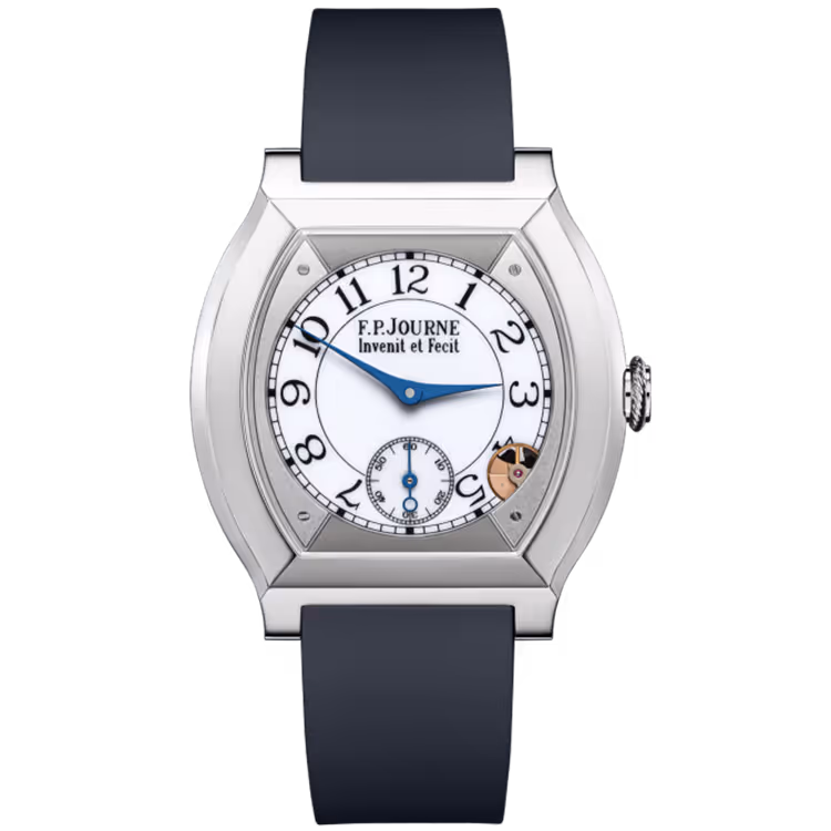 F.P. Journe, Elegante, White Dial, Titanium, Dark Blue Rubber Strap, 40mm