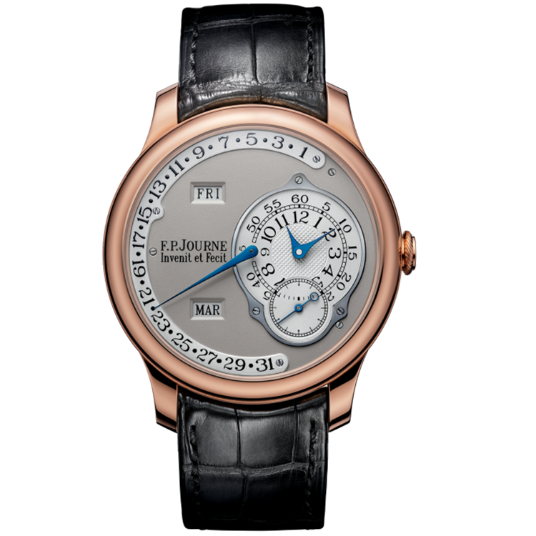 F.P. Journe, Octa Calendrier, Grey Dial, Rose Gold, Leather Strap, 38mm