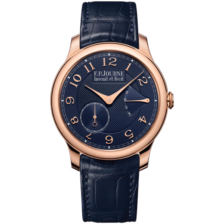 F.P. Journe, Boutique, Chronometre Souverain, Blue Dial, Rose Gold, Leather Strap, 40mm