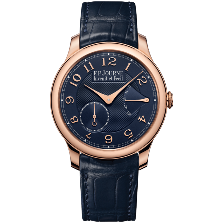 F.P. Journe, Boutique, Chronometre Souverain, Blue Dial, Rose Gold, Leather Strap, 40mm