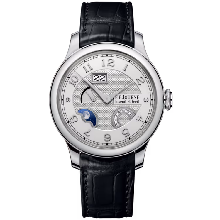 F.P. Journe, Classique, Divine, Silver Dial, Moon Phase, Platinum, Leather Strap, 42mm