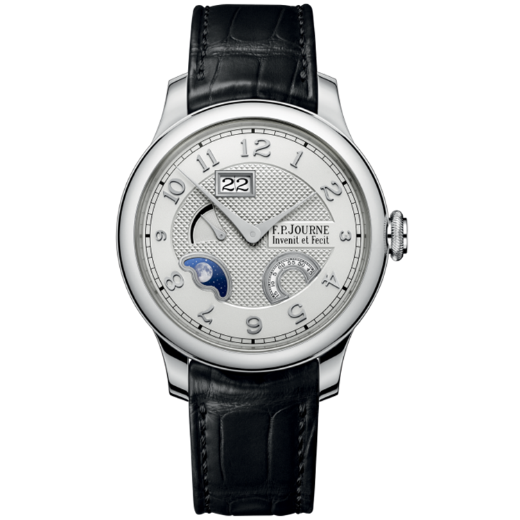 F.P. Journe, Classique, Divine, Silver Dial, Moon Phase, Platinum, Leather Strap, 42mm