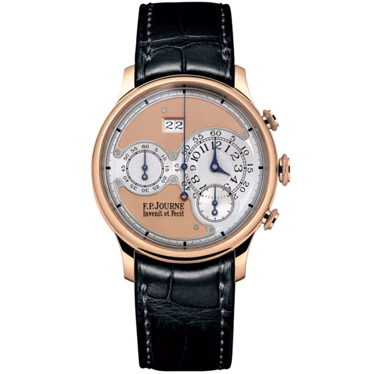 F.P. Journe, Octa Chronographe, Salmon Dial, Chronograph, Rose Gold, Leather Strap, 38mm